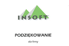 Podziękowania od firmy Insoft za wkład w rozwój oprogramowania