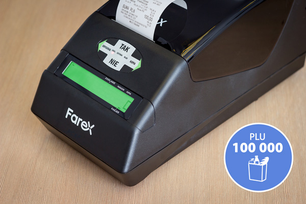 Drukarka fiskalna Farex Flex - Obsłuży do 100 000 pozycji w bazie towarowej